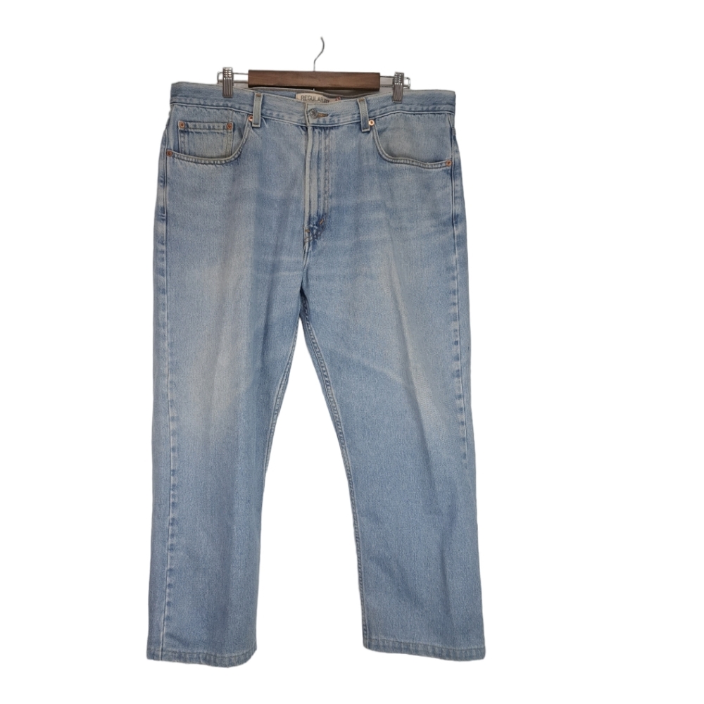 Levi's Men's 505 Regular Fit Straight Leg #005054891 Medium Stonewash Size 40x29